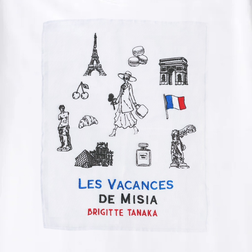 【予約商品】MISIA×BRIGITTE TANAKA<br>オーガンジーTシャツ<br>- LES VACANCES DE MISIA -