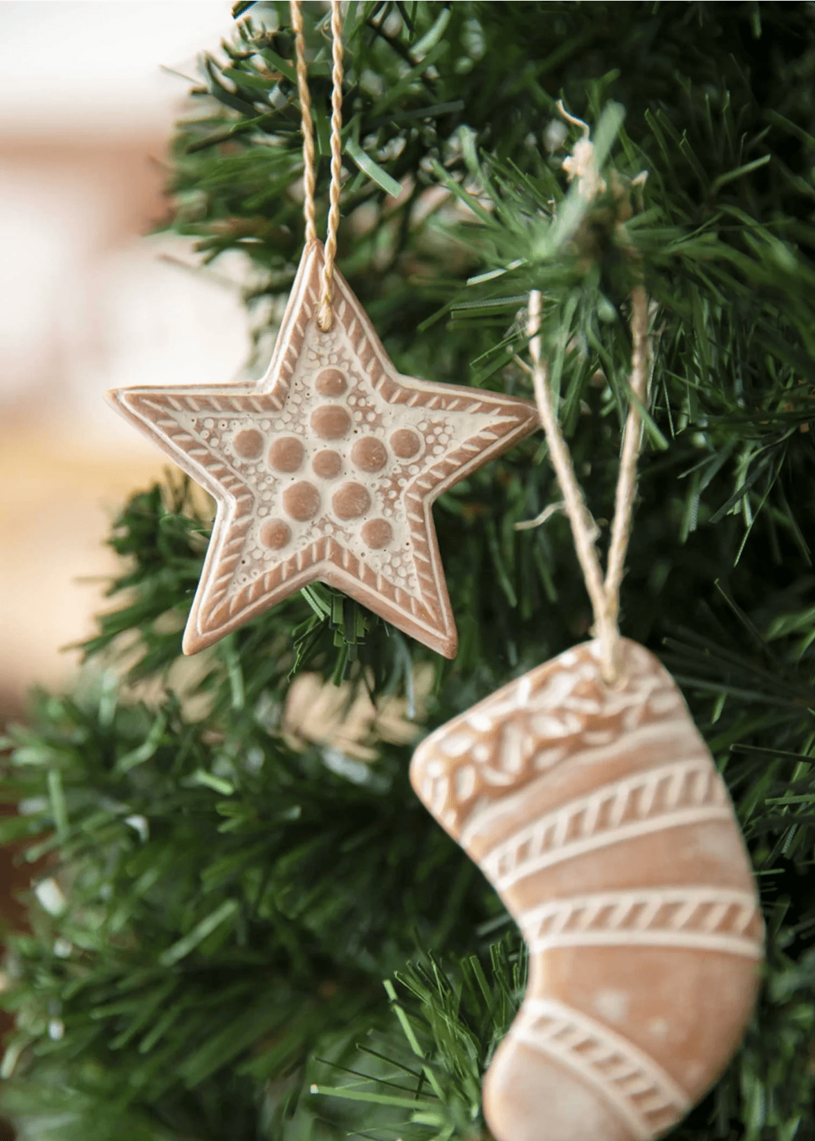 テラコッタのオーナメント　ソックス