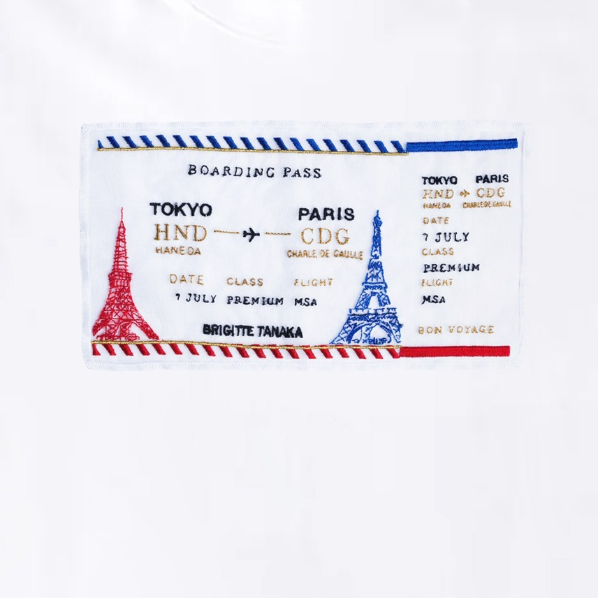 【予約商品】MISIA×BRIGITTE TANAKA<br>オーガンジーTシャツ<br>- TICKET TO PARIS -