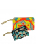 【MCML×Wayuu Colombia Original】 ワユーバッグ _ソブレポーチS_ベージュ×ブラック×ブルー