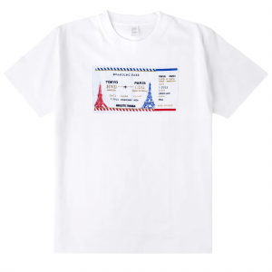 【予約商品】MISIA×BRIGITTE TANAKA<br>オーガンジーTシャツ<br>- TICKET TO PARIS -