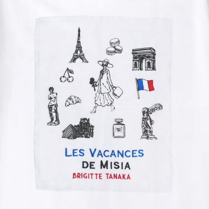 【予約商品】MISIA×BRIGITTE TANAKA<br>オーガンジーTシャツ<br>- LES VACANCES DE MISIA -