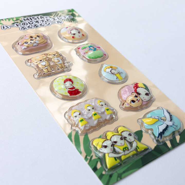 MISIAとハートのレオナとエレナのぷくぷくシール