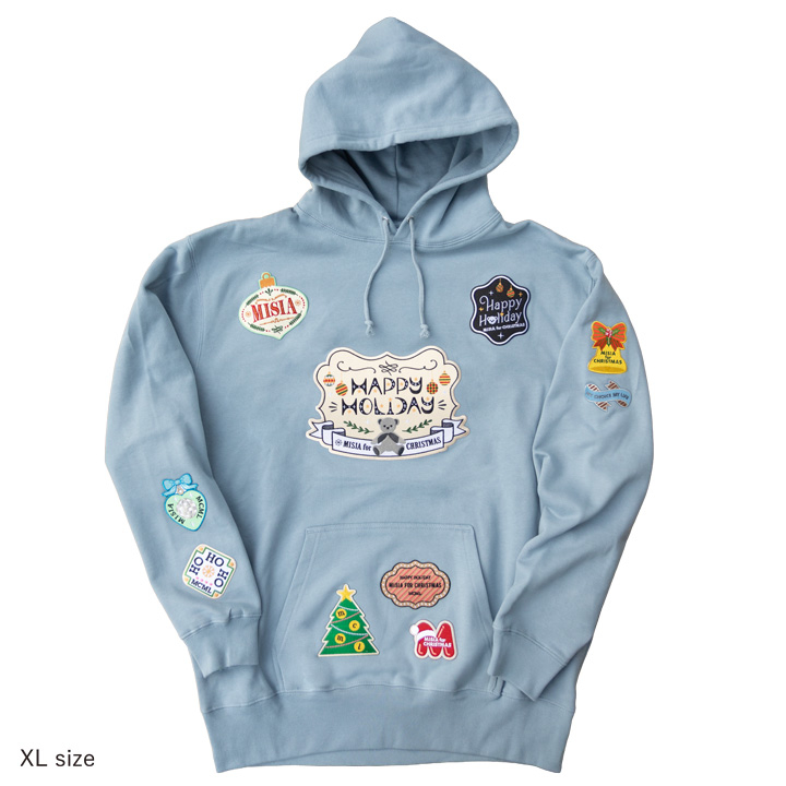 MCML MISIA’s クリスマスワッペンパーカー（アシッドブルー）