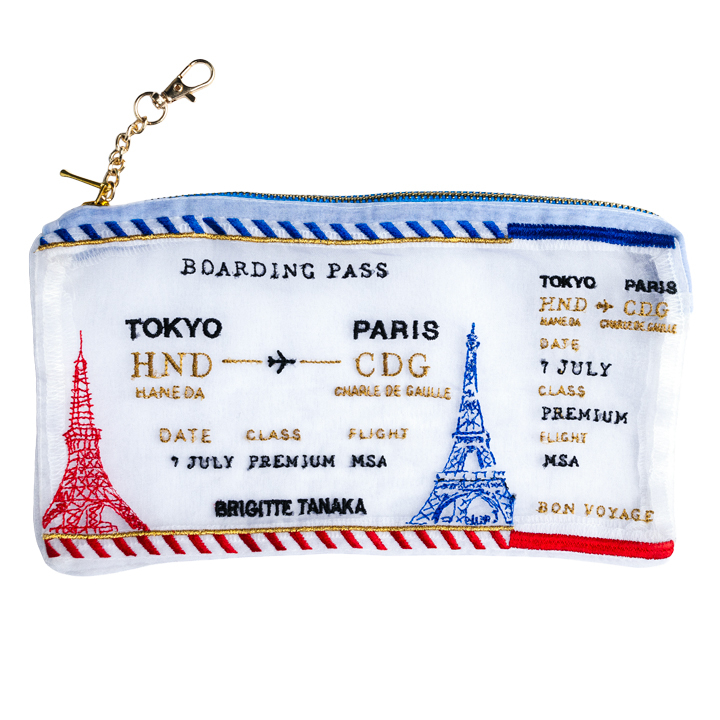 【予約商品】MISIA×BRIGITTE TANAKA<br>オーガンジーポーチ<br>- TICKET TO PARIS -