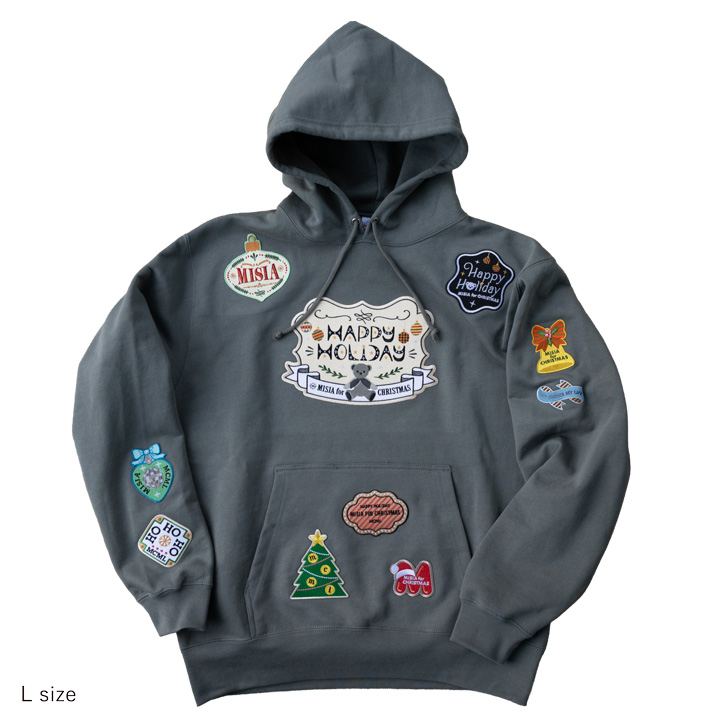 MCML MISIA’s クリスマスワッペンパーカー（ストーングリーン）