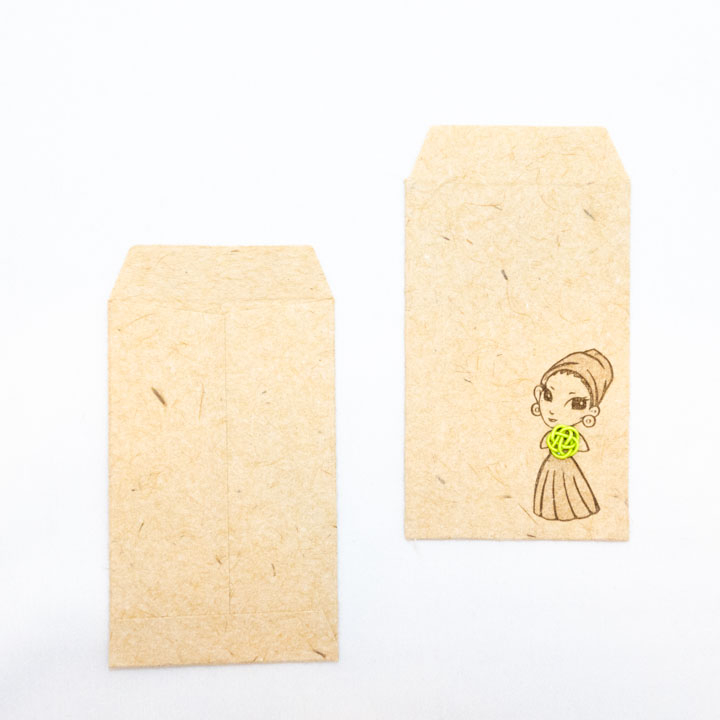 【広島会場受取】MSA限定 能登ヒバ 仁行和紙×MISIAポチ袋（水引オレンジ／黄緑 2枚セット）